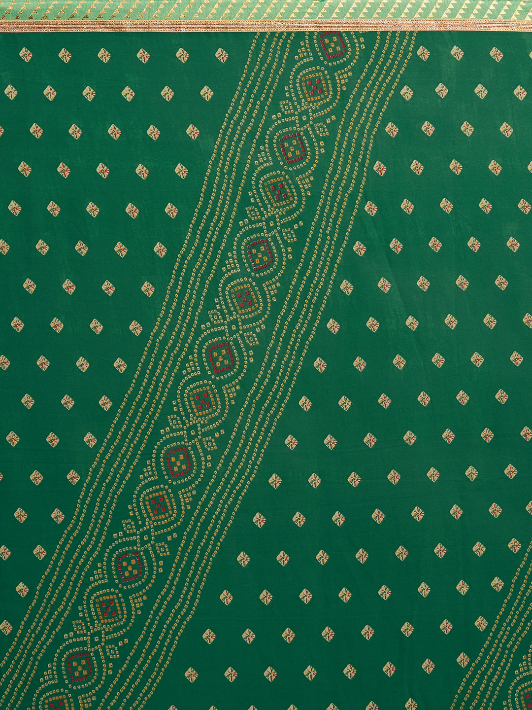 Georgette Printed Green Saree