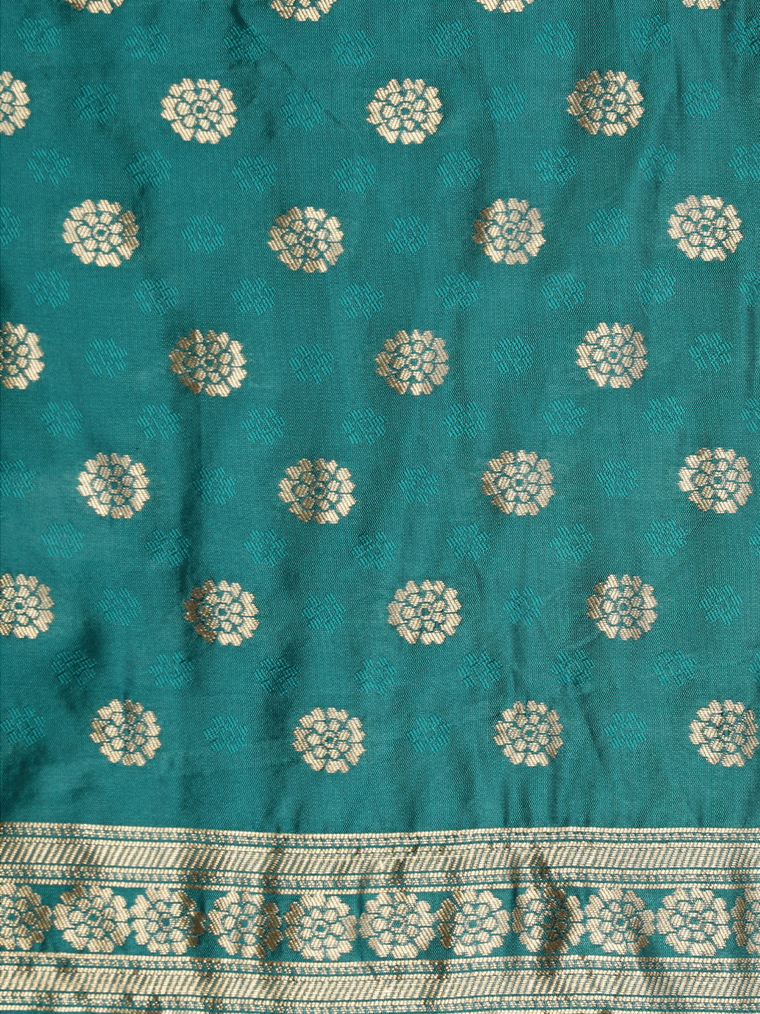 Banarasi Silk Zari Embroidery Work Green Saree