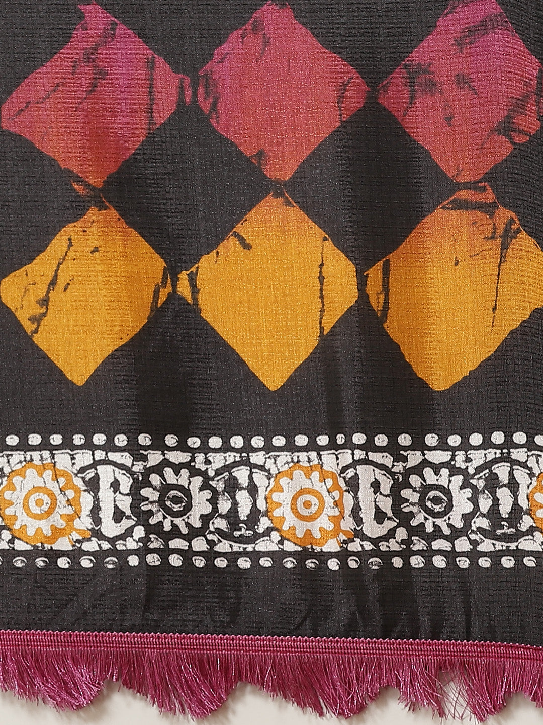 Polycotton Batik Print Multi Color Saree