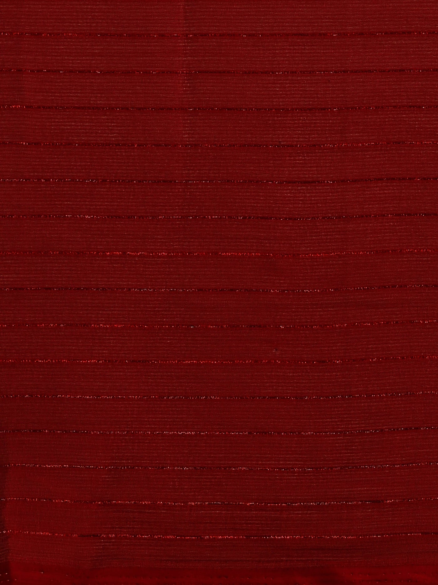 Satin Striped Red Saree