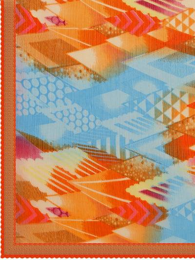 Chiffon Printed Multi Color Saree