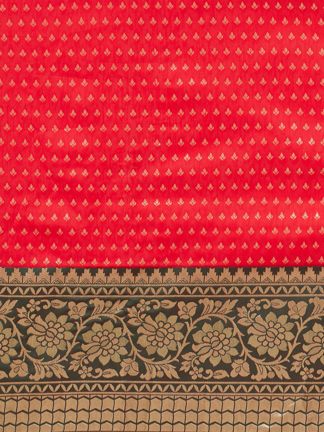 Red Art Silk Woven Design Saree With Blouse